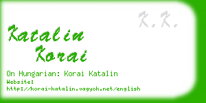 katalin korai business card